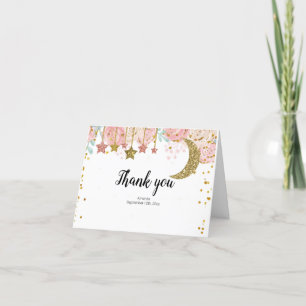 Gold twinkle twinkle Thank You card