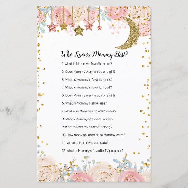 Gold twinkle Who Knows Mummy game (Front)