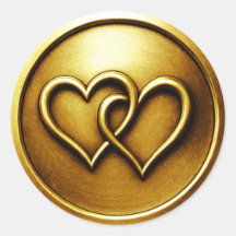 Gold Two Hearts Intertwined Wedding