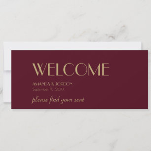 Gold Type Deco   Burgundy Seating Chart Header