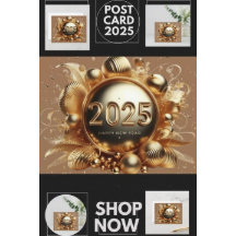 Gold typography happy new year 2025