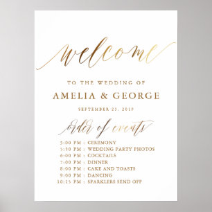 Gold Typography Script Elegant Poster