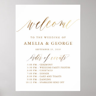 Gold Typography Script Elegant Poster