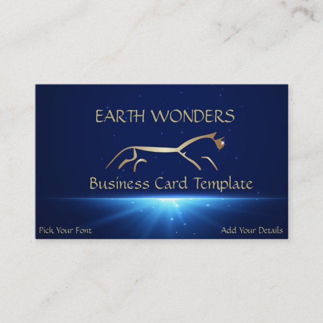 Gold Uffington White Horse Business Card (Front)