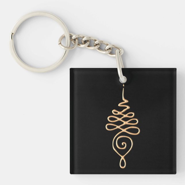 Gold Unalome Key Ring (Front)