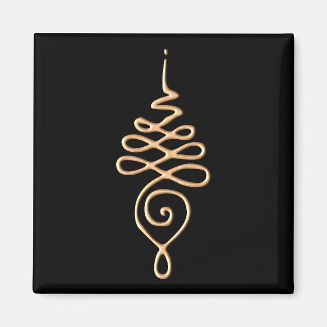 Gold Unalome Magnet (Front)