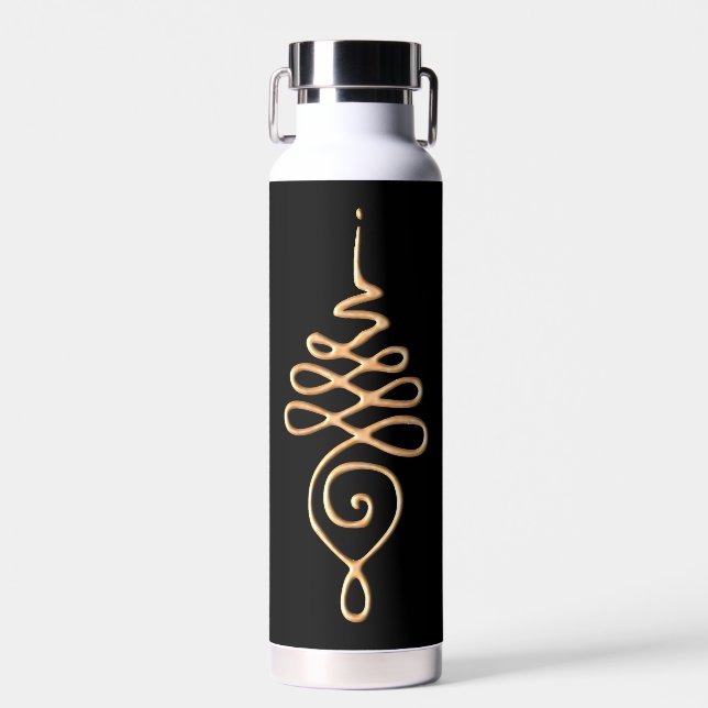 Gold Unalome  Water Bottle (Front)