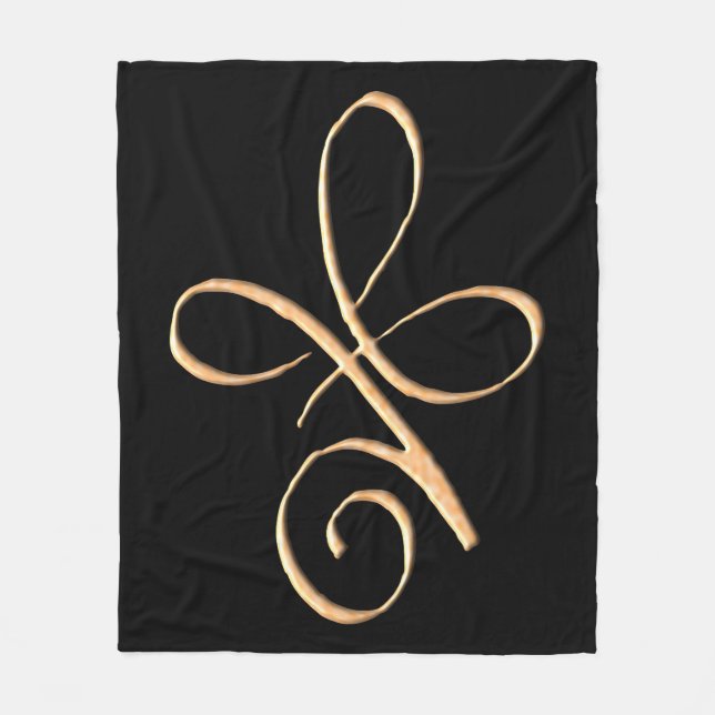 Gold Unconditional Love Fleece Blanket (Front)