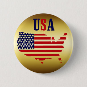GOLD USA MEDALLION 6 CM ROUND BADGE