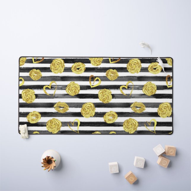 Gold Valentine Desk Mat (Kids Table)