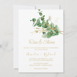Gold Veined Eucalyptus   Rise & Shine Invitation