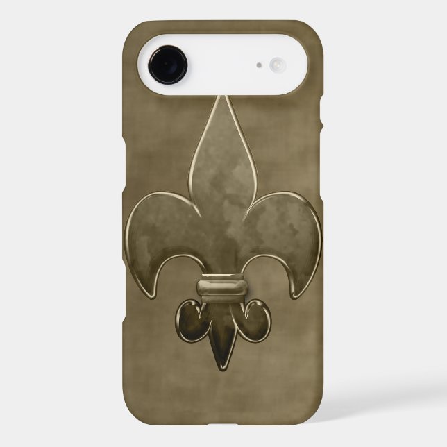 Gold Velvet Saints Fleur De Lis Case-Mate iPhone Case (Back)