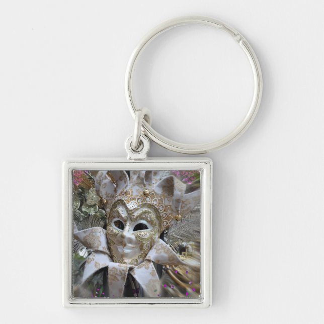 Gold Venetian Mask Keyring (Front)