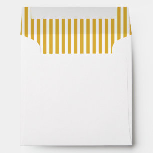 Gold Vertical Stripe Lined Envelopes