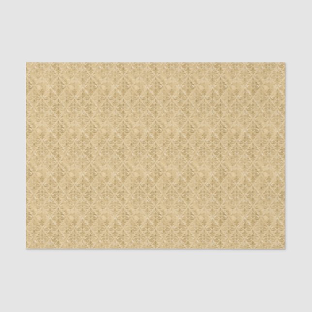 Gold Victorian Style Damask Luxury Decoupage Tissue Paper (Front)