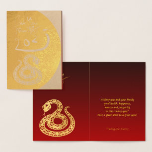 Gold Vietnamese Snake New Year 2025 RFC Foil Card