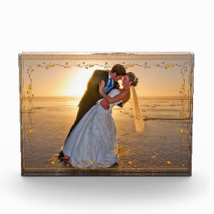 Gold Vine and Leaf Frame Photo Block