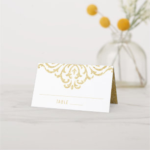 Gold Vintage Glamour Elegance Wedding Place Card
