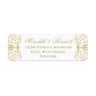 Gold Vintage Glamour Wedding Return Address