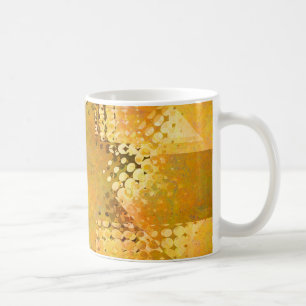 Gold vintage halftone star coffee mug