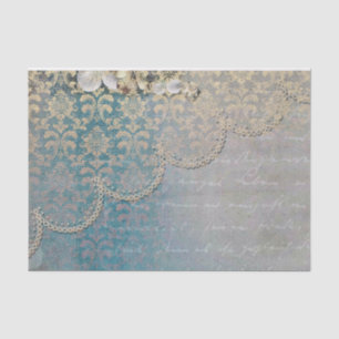 Gold Vintage Lace  Tissue Paper