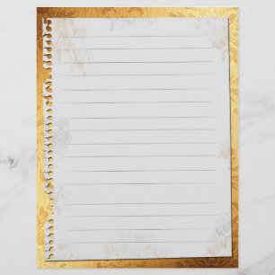 Gold Vintage Recipe Binder Inserts Flyer