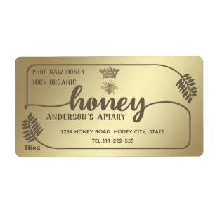 Gold vintage rustic calligraphy honey branch