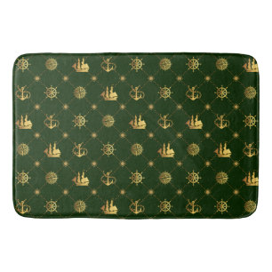 Gold Vintage Sailor Bath Mat