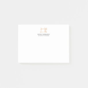 Gold Vintage Sewing Machine Seamstress Alteration  Post-it Notes
