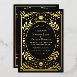 Gold Vintage Tarot Gothic Wedding Foil