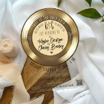 Gold Vinyl Record Arch Acrylic Wedding Invitation<br><div class="desc">This unique, retro, & fun Solid Gold Vinyl Record acrylic arch shape wedding invitation with catchy music theme song title "Love Is The Only Gold" and cute wedding monogram typography details, features a vintage gold record vibe with fun "Side A", RSVP on wedding website, QR code details! Easily personalise the...</div>