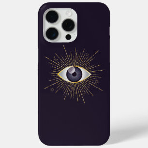 Gold & Violet Mystic Evil Eye Nazar Mati iPhone 15 Pro Max Case