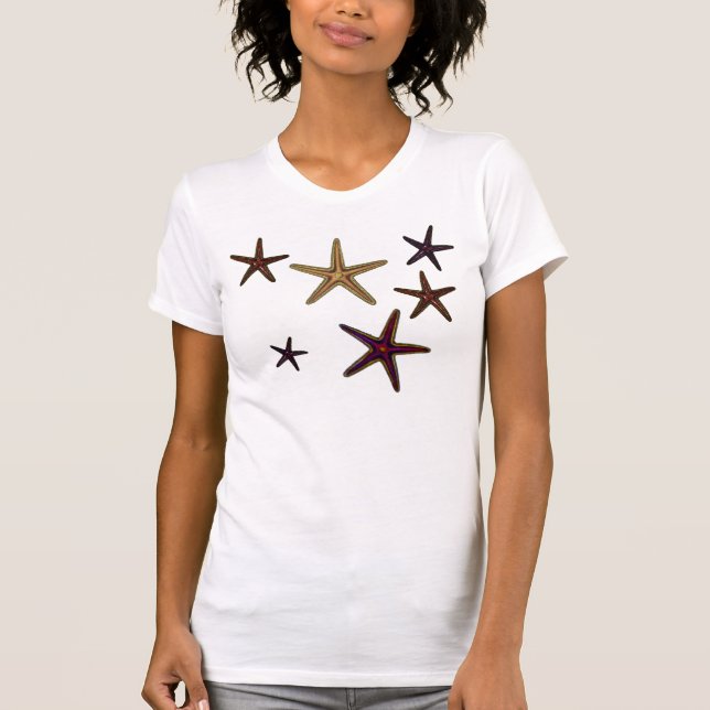 Gold, Violet & Orange STARFISH T-Shirt (Front)