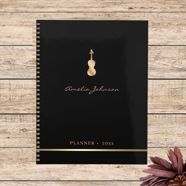 Gold Violin Elegant Music 2026 Yearly Planner (Creator Uploaded)
