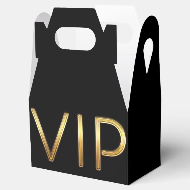 Gold VIP black (any colour) Birthday Party Favour Favour Box (Opened)