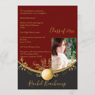 Gold Volleyball Graduation Announcement