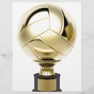 Gold volleyball trophy