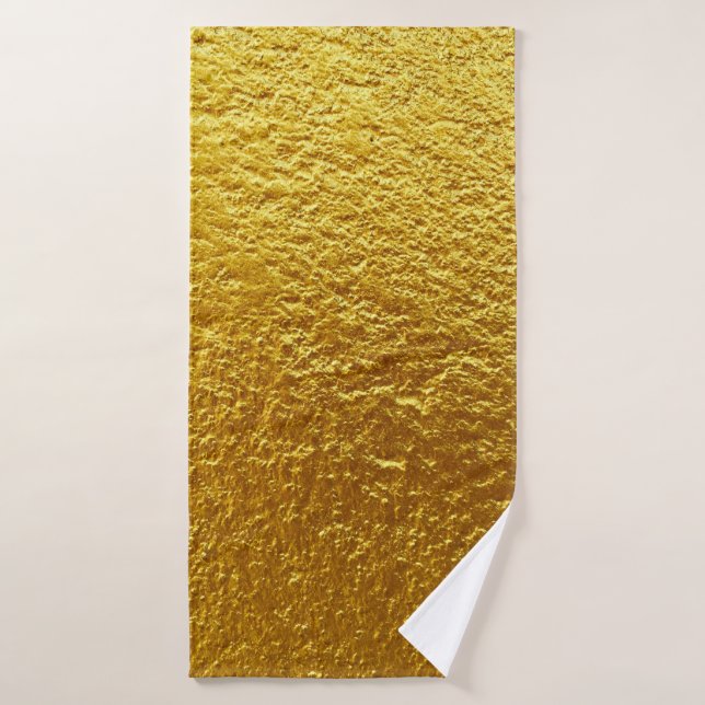 Gold wall texture designabstract, ancient, antique bath towel (Bath Towel)