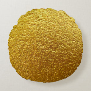 Gold wall texture designabstract, ancient, antique round cushion