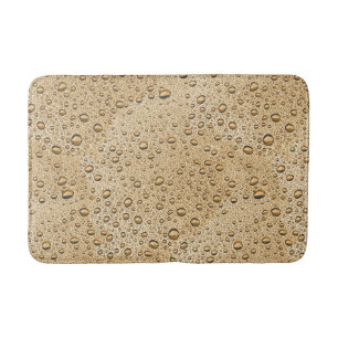 Gold water droplets bath mat