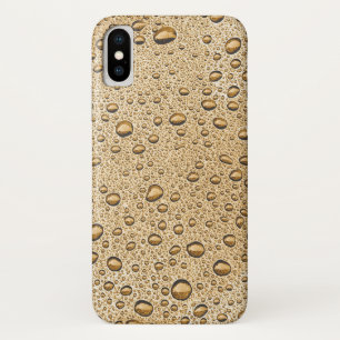Gold water droplets iPhone x case