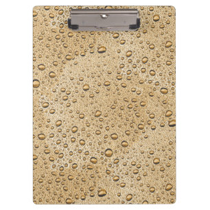 Gold water droplets clipboard