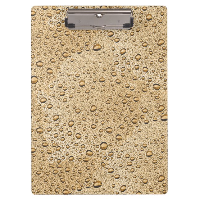 Gold water droplets clipboard (Front)