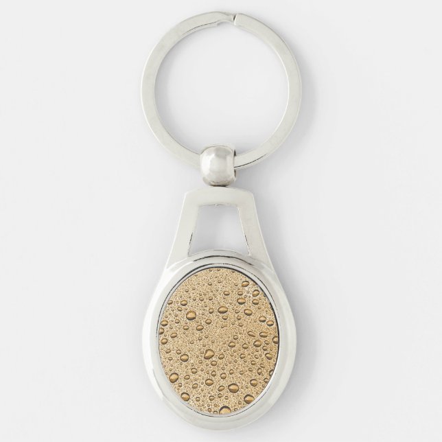 Gold water droplets key ring (Front)