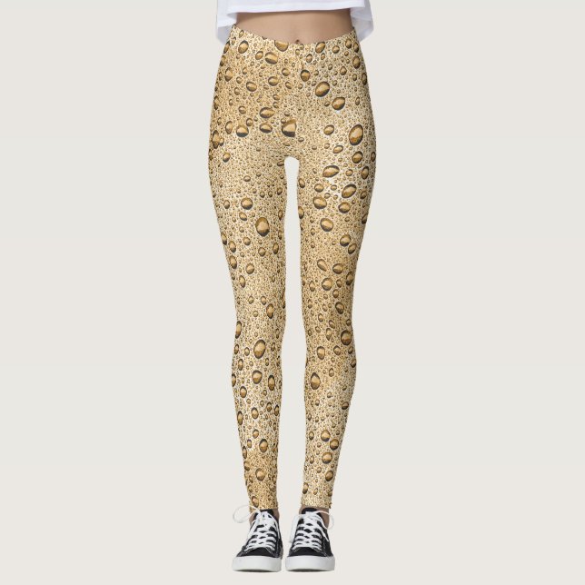 Gold water droplets leggings (Front)