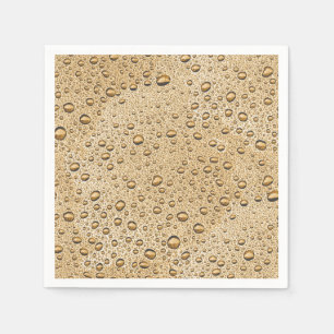 Gold water droplets napkin