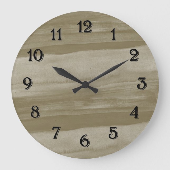 Gold Watercolor Large Clock (Front)