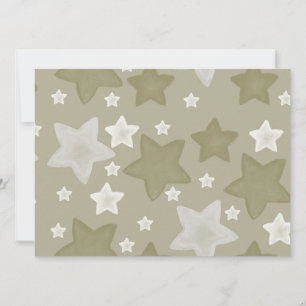 Gold Watercolor Stars baby shower Invitation