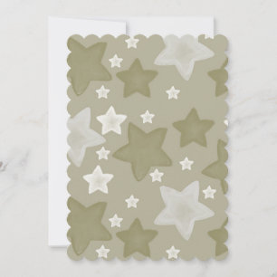 Gold Watercolor Stars baby shower Invitation