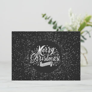 Gold watercolor Trendy Handwritten Holiday Invite